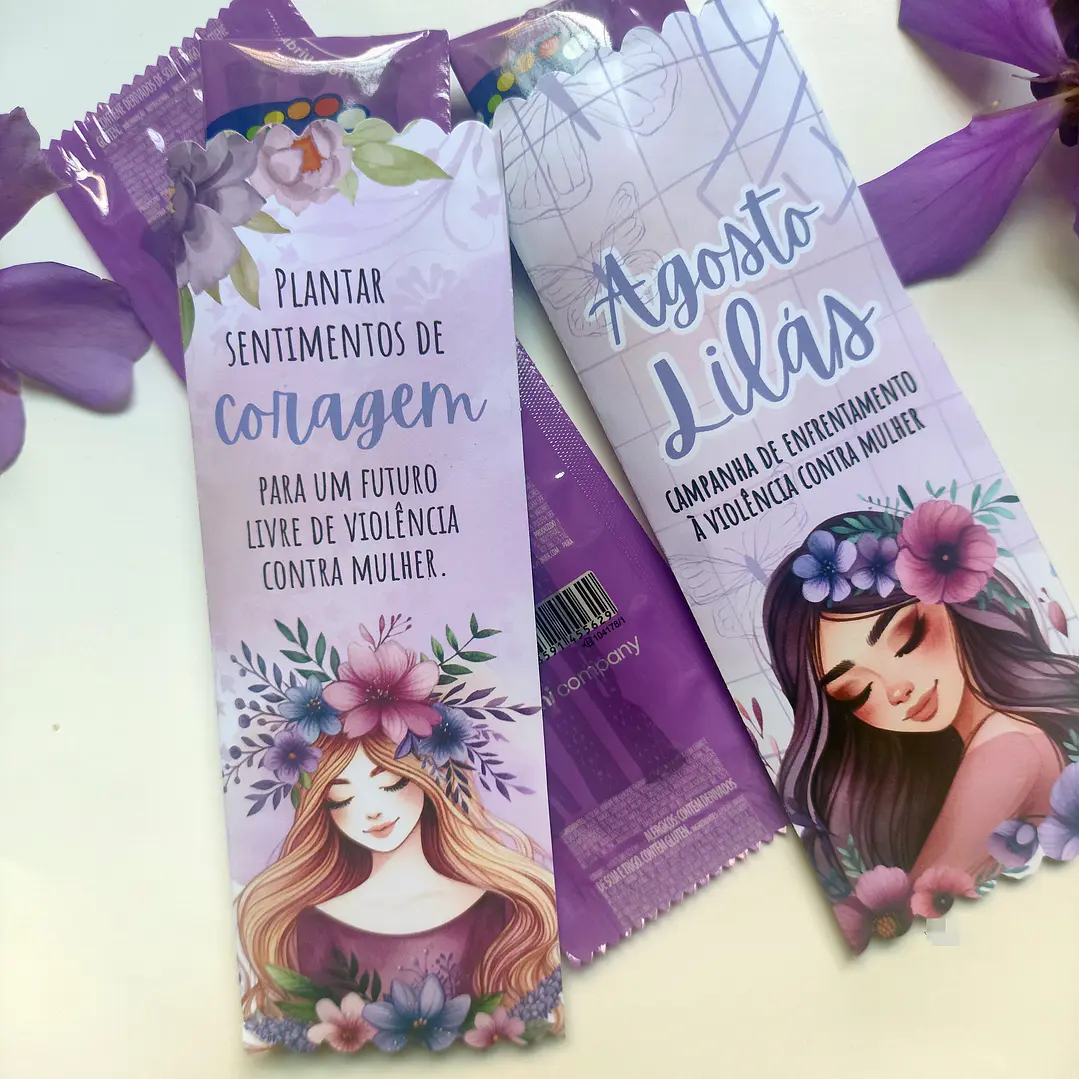 Arquivos de Corte Prontos Agosto Lilás e Dourado em Png 14