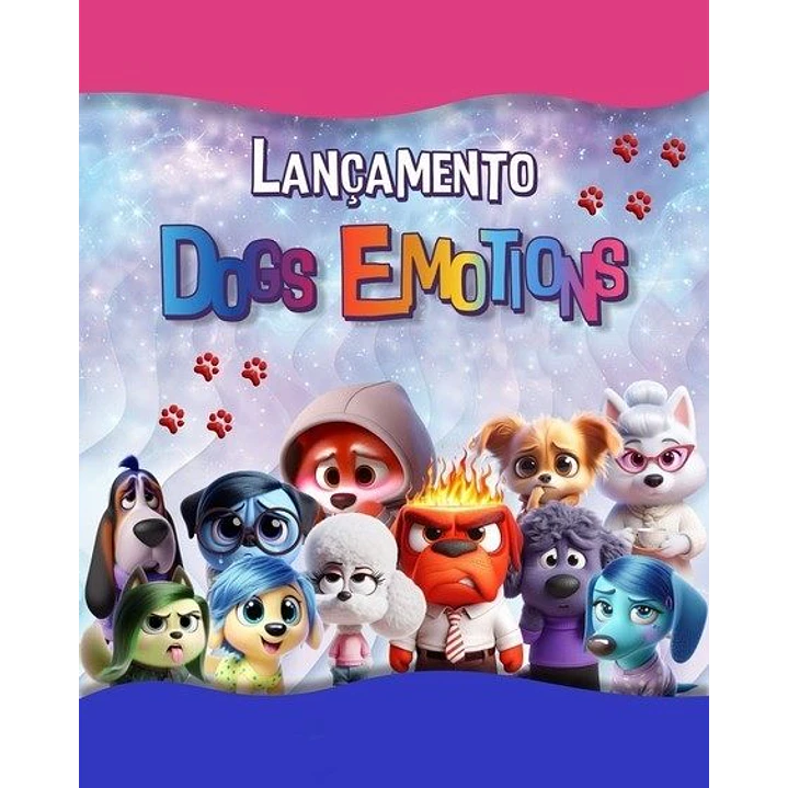 Kit Digital Divertidamente Dogs e Gatinhos Animais Emoções Arquivos em Png 1