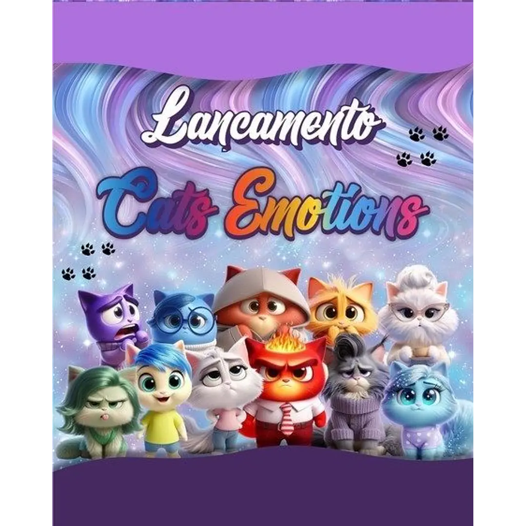 Kit Digital Divertidamente Dogs e Gatinhos Animais Emoções Arquivos em Png 2