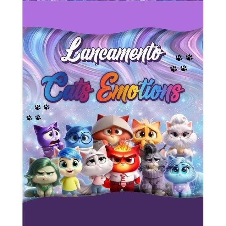 Kit Digital Divertidamente Dogs e Gatinhos Animais Emoções Arquivos em Png 2