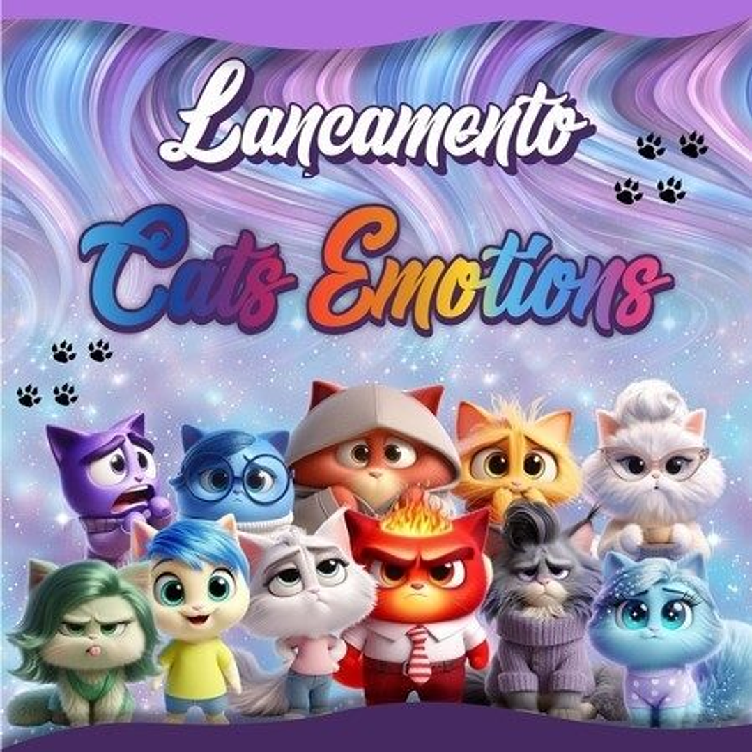 Kit Digital Divertidamente Dogs e Gatinhos Animais Emoções Arquivos em Png 2