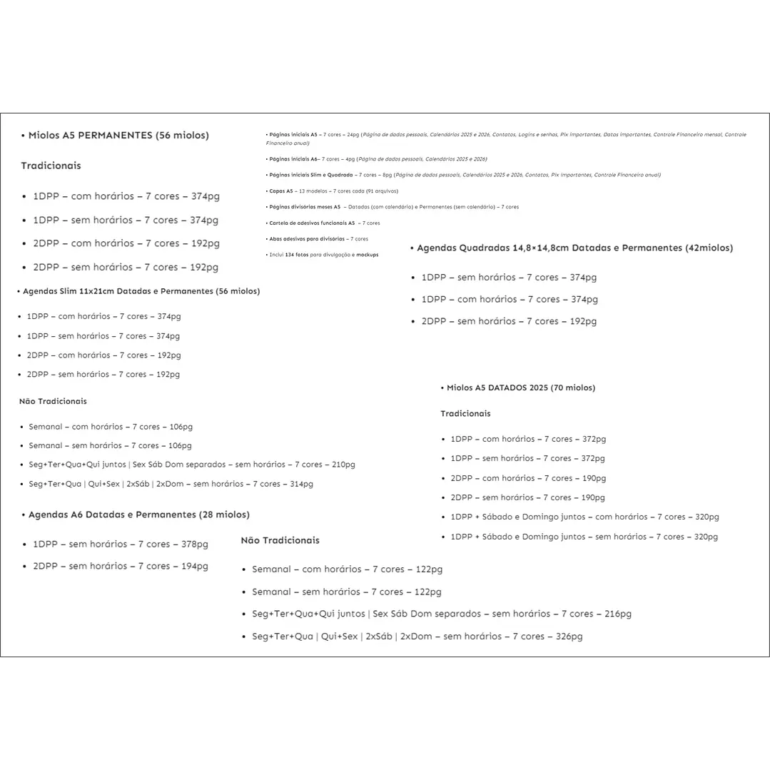 Arquivo Master Combo Completo Agendas Vagalume 2025 em Pdf 11
