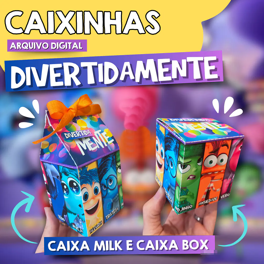 Arte para Caixinha Divertidamente Sublimação Baixar Grátis  1