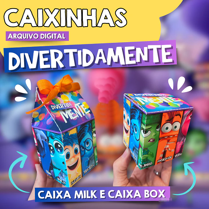 Arte para Caixinha Divertidamente Sublimação Baixar Grátis  1