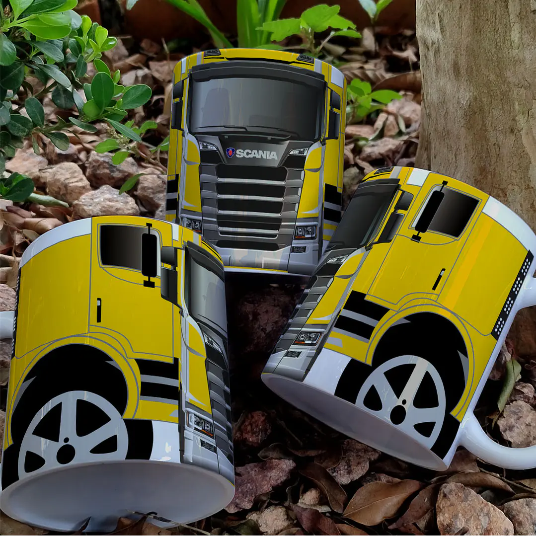 7 Artes para Caneca Caminhão Scania Arquivo em Jpg 2