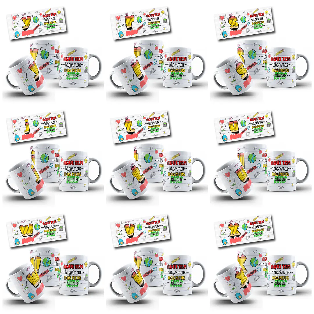 26 Artes para Caneca Alfabeto Dia dos Professores Arquivo Editável 2