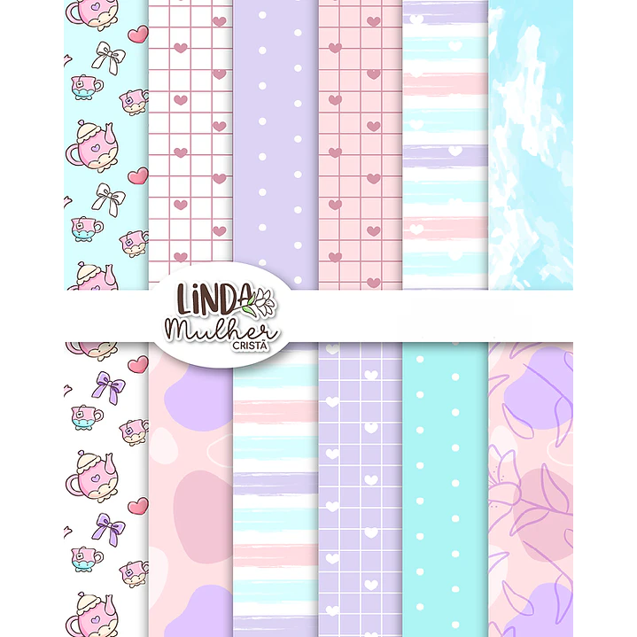 Kit Digital Linda Mulher Cristã Arquivos em Png  5