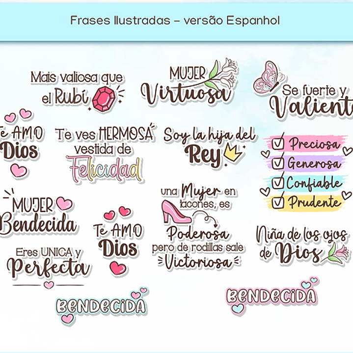 Kit Digital Linda Mulher Cristã Arquivos em Png  7