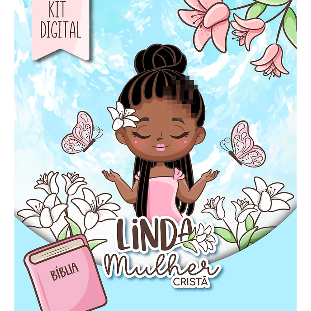Kit Digital Linda Mulher Cristã Arquivos em Png  1