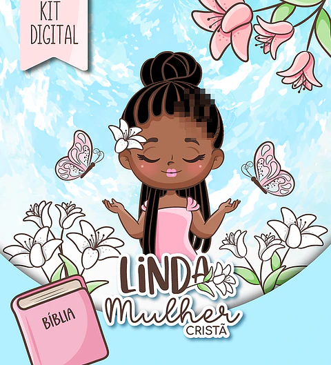 Kit Digital Linda Mulher Cristã Arquivos em Png 