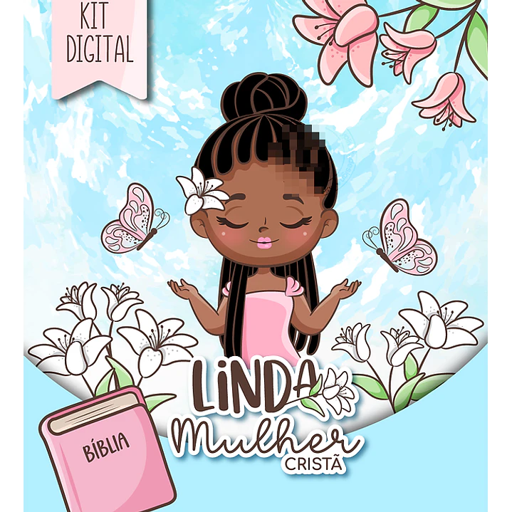 Kit Digital Linda Mulher Cristã Arquivos em Png  1