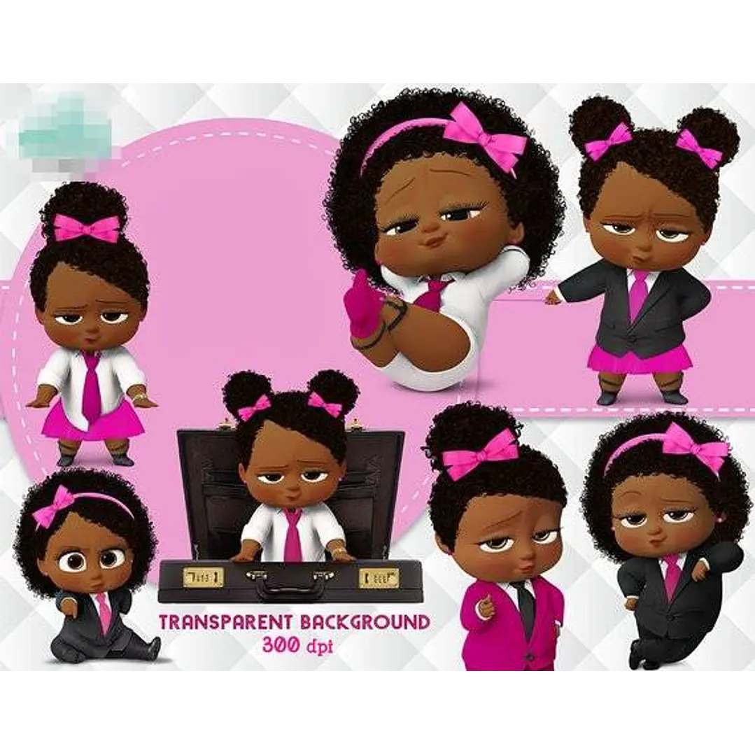 Kit Digital Poderosa Chefinha Afro Negra em Png 1