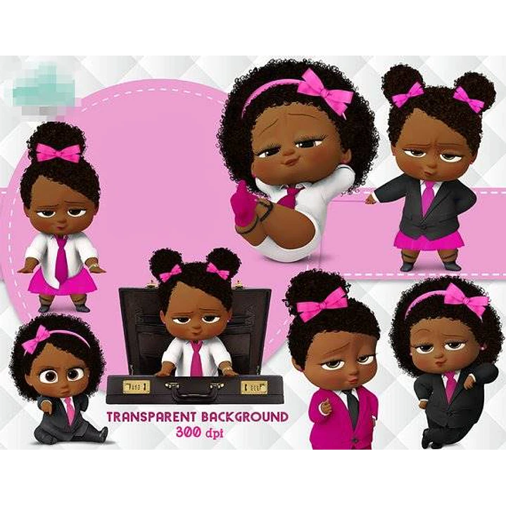 Kit Digital Poderosa Chefinha Afro Negra em Png 1