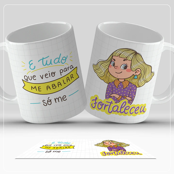 6 Artes para Caneca Frases Ilustradas Arquivo em Jpg 4