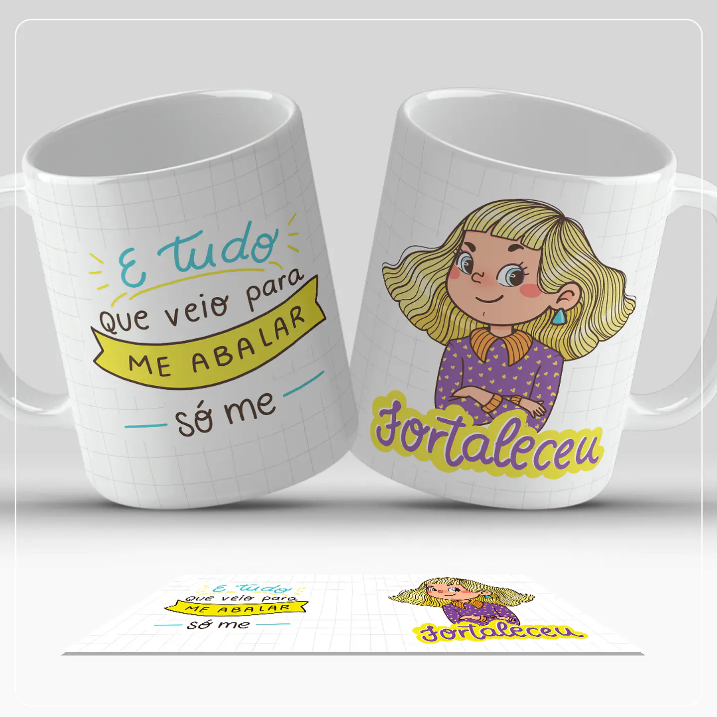 6 Artes para Caneca Frases Ilustradas Arquivo em Jpg 4