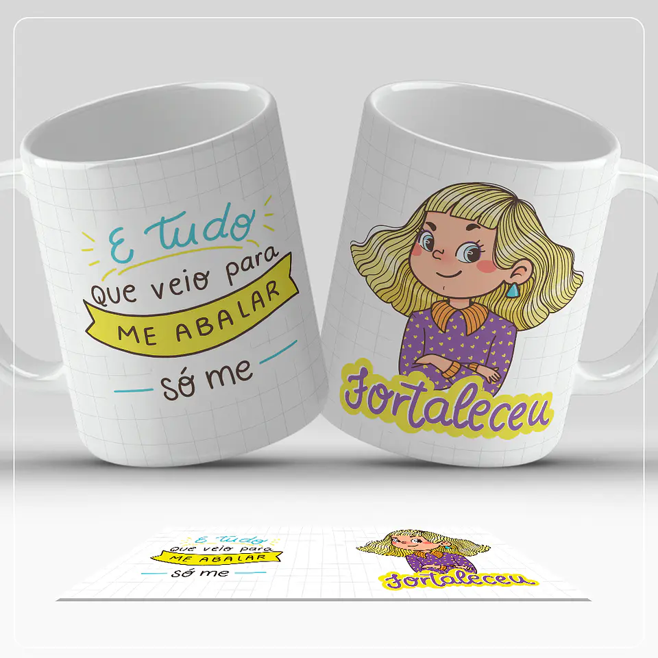 6 Artes para Caneca Frases Ilustradas Arquivo em Jpg 4