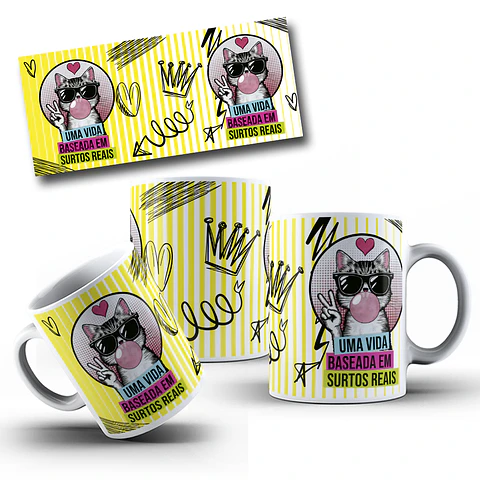 6 Artes para Caneca Frases Irônicas Arquivo em Jpg