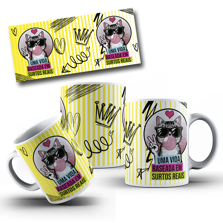 6 Artes para Caneca Frases Irônicas Arquivo em Jpg 1