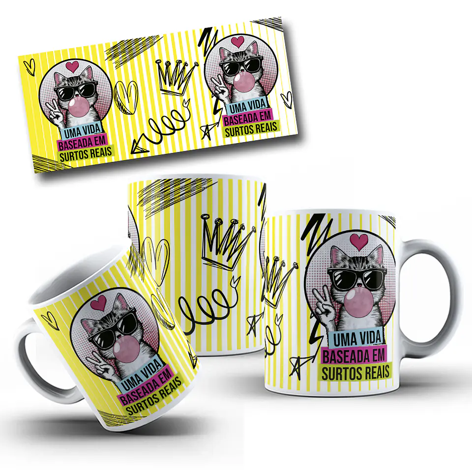 6 Artes para Caneca Frases Irônicas Arquivo em Jpg 1