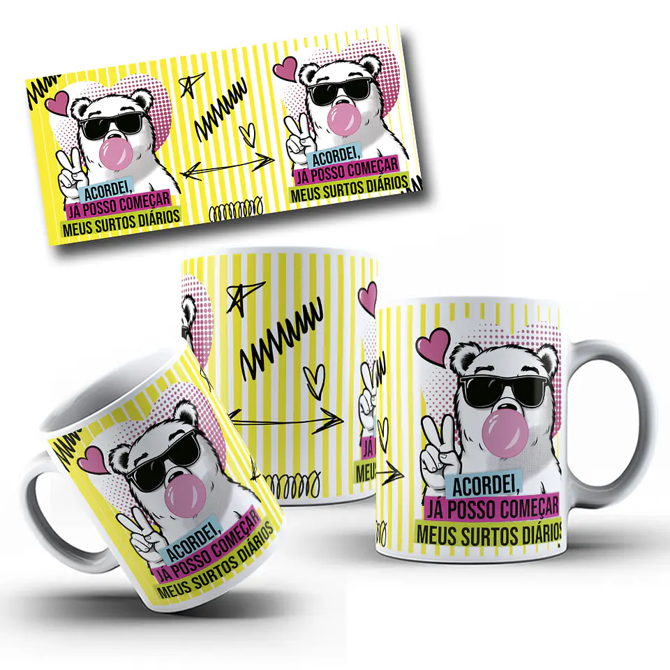 6 Artes para Caneca Frases Irônicas Arquivo em Jpg 6