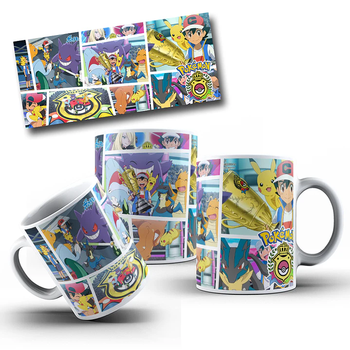 10 Artes para Caneca Pokemon Arquivo Editável 1