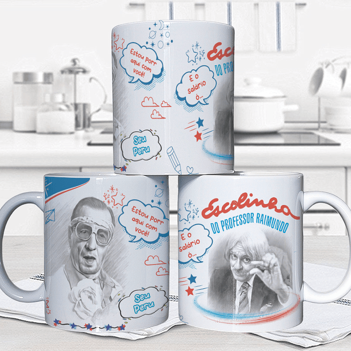 10 Artes para Caneca Escolinha do Professor Raimundo Arquivo em Jpg 1