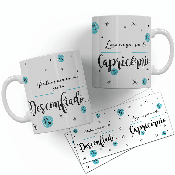 12 Artes para Caneca Signos Arquivo Editável  3