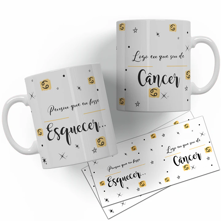 12 Artes para Caneca Signos Arquivo Editável  10