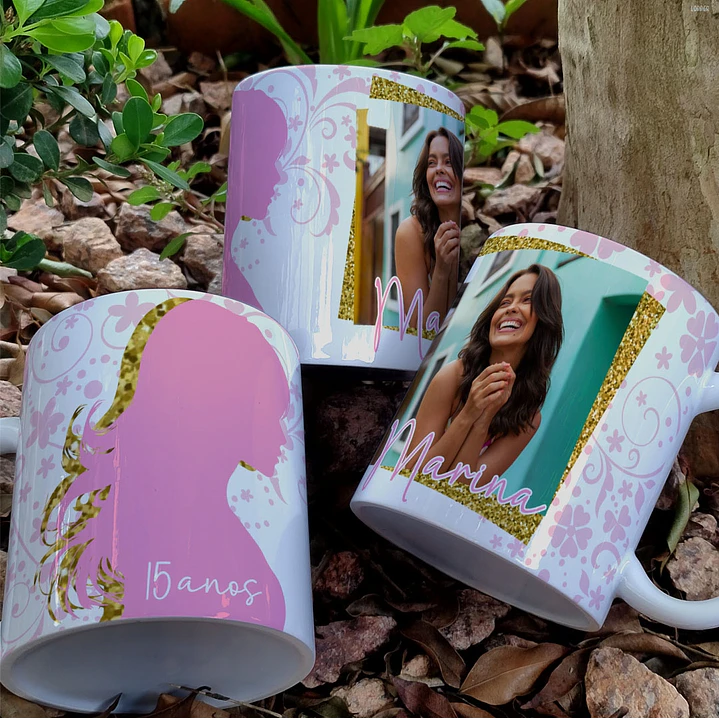 7 Artes para Caneca Aniversário 15 Anos Arquivo Editável  1