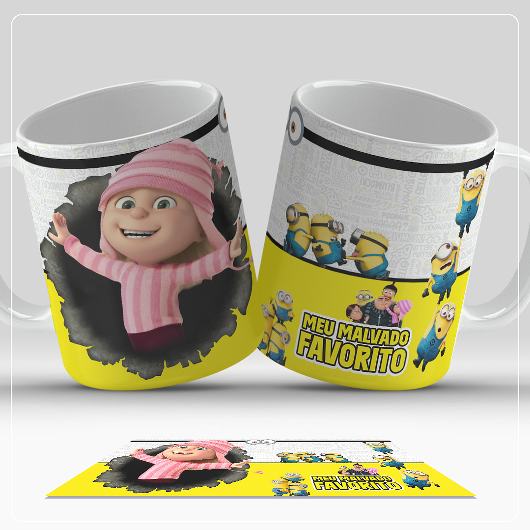 8 Artes para Caneca Meu Malvado Favorito Arquivo em Jpg  1