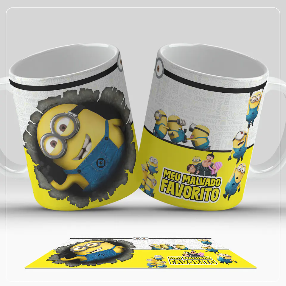 8 Artes para Caneca Meu Malvado Favorito Arquivo em Jpg  2