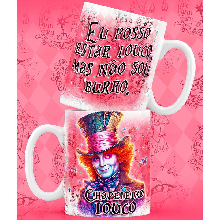 9 Artes para Caneca Alice no Pais das Maravilhas Arquivo em Jpg 3