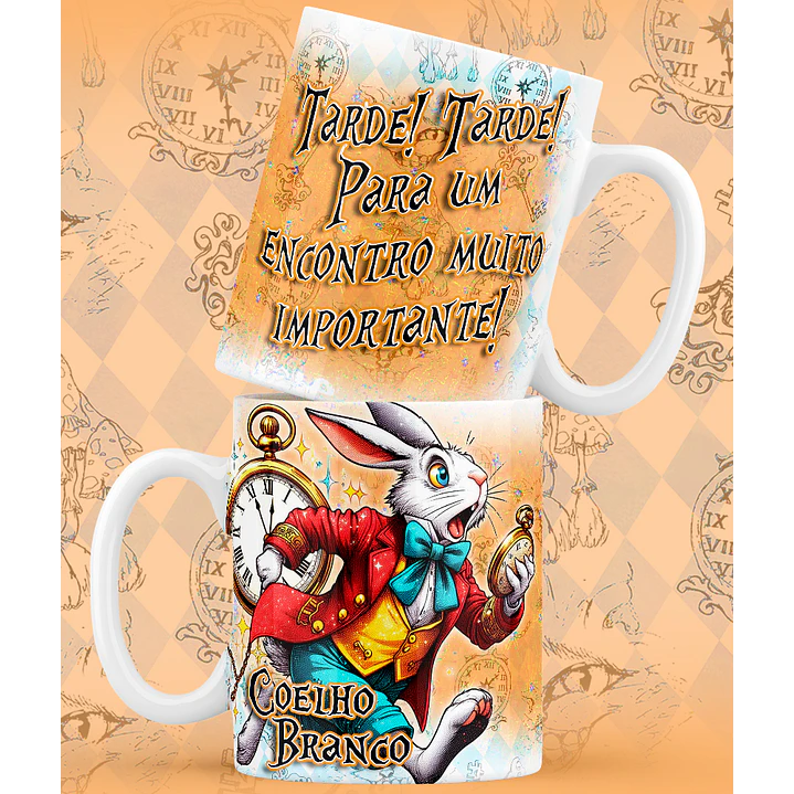 9 Artes para Caneca Alice no Pais das Maravilhas Arquivo em Jpg 4