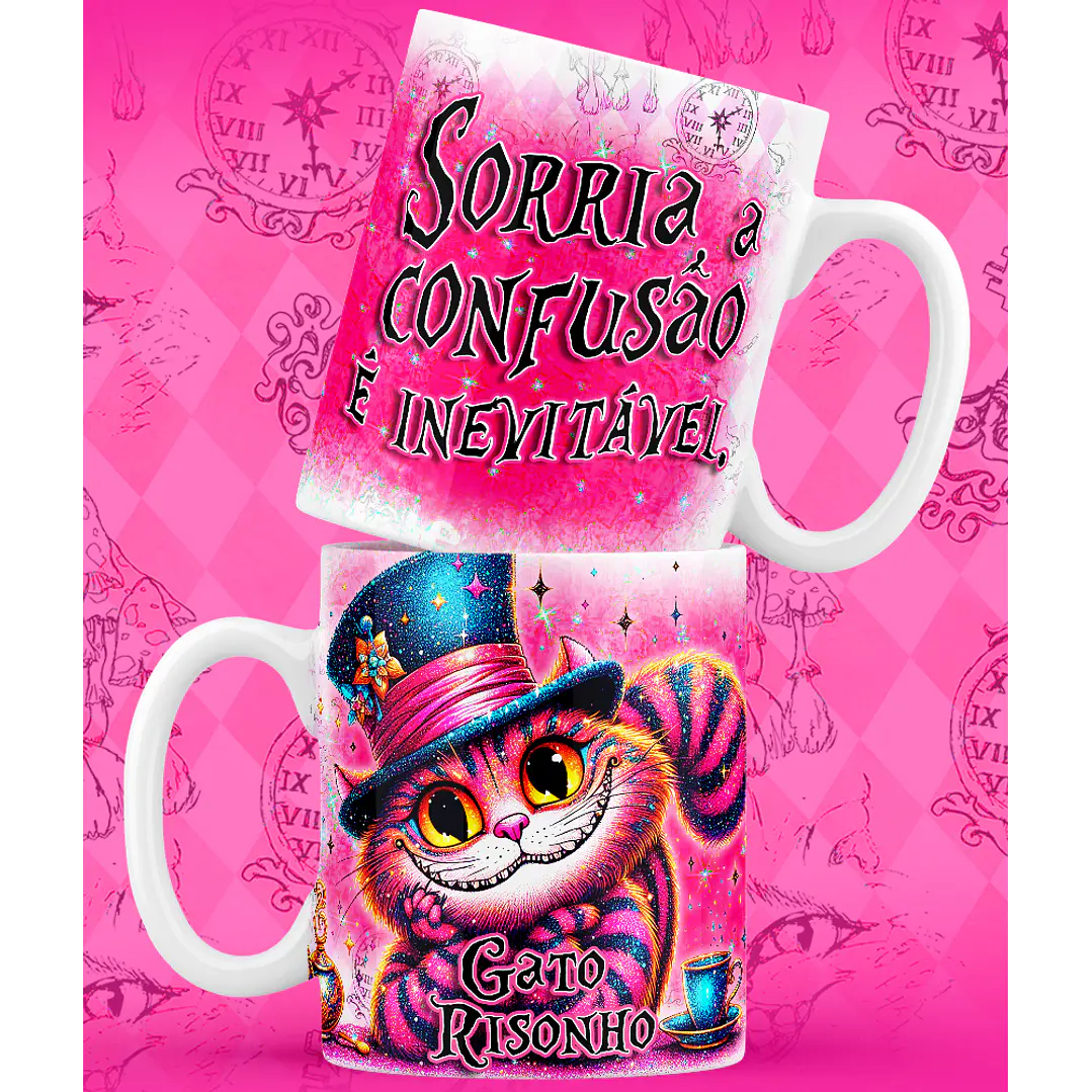 9 Artes para Caneca Alice no Pais das Maravilhas Arquivo em Jpg 5