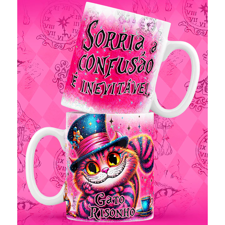 9 Artes para Caneca Alice no Pais das Maravilhas Arquivo em Jpg 5