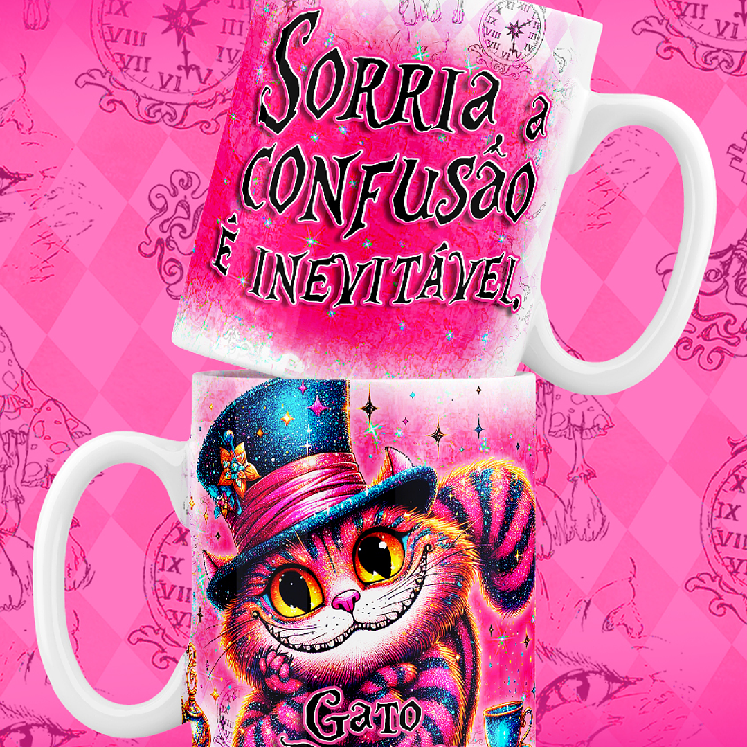 9 Artes para Caneca Alice no Pais das Maravilhas Arquivo em Jpg 5