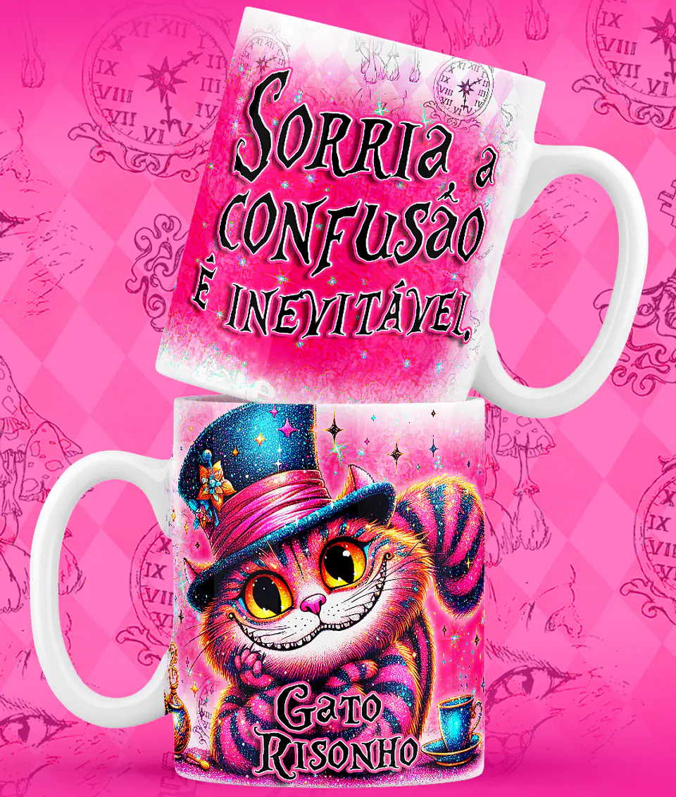 9 Artes para Caneca Alice no Pais das Maravilhas Arquivo em Jpg 5