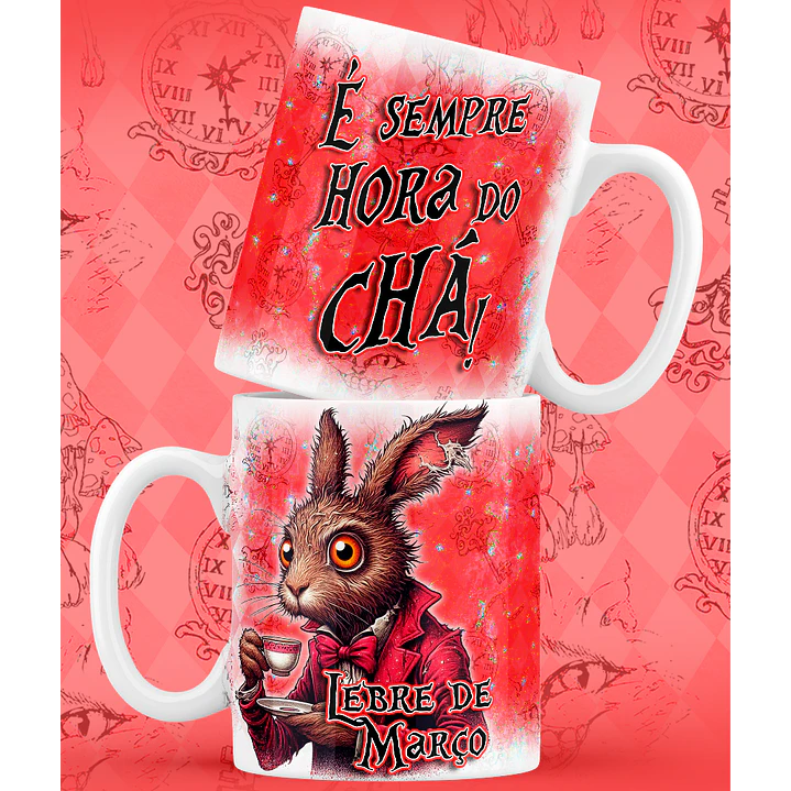 9 Artes para Caneca Alice no Pais das Maravilhas Arquivo em Jpg 7