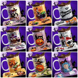 10 Artes para Caneca Halloween Arquivo em Jpg