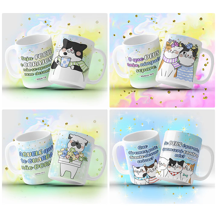 12 Artes para Caneca Gatinhos Fofinhos Arquivo em Jpg 3