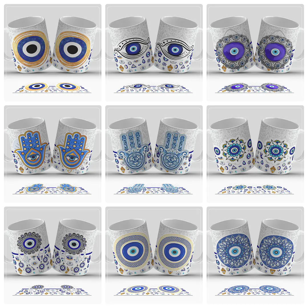 13 Artes para Caneca Olho Grego Arquivo em Jpg 3