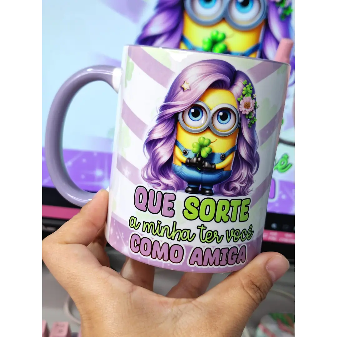 14 Artes para Caneca Minions Amigas Amizade Arquivo em Jpg 2