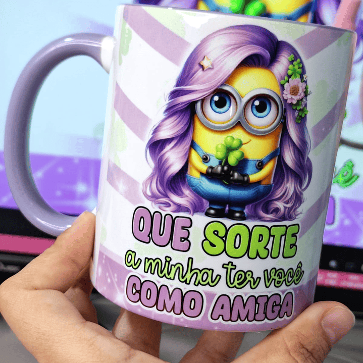 14 Artes para Caneca Minions Amigas Amizade Arquivo em Jpg 2
