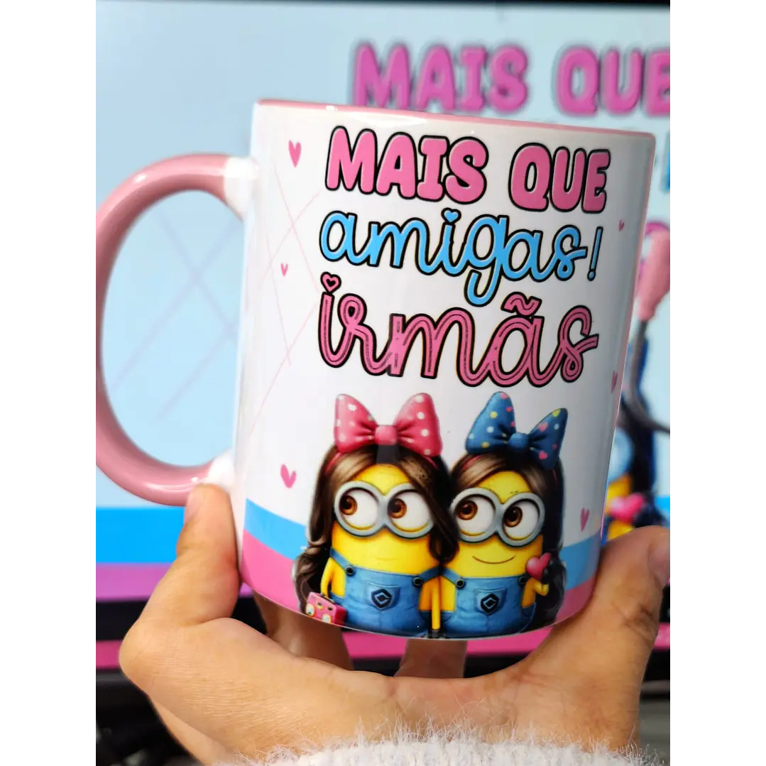 14 Artes para Caneca Minions Amigas Amizade Arquivo em Jpg 5