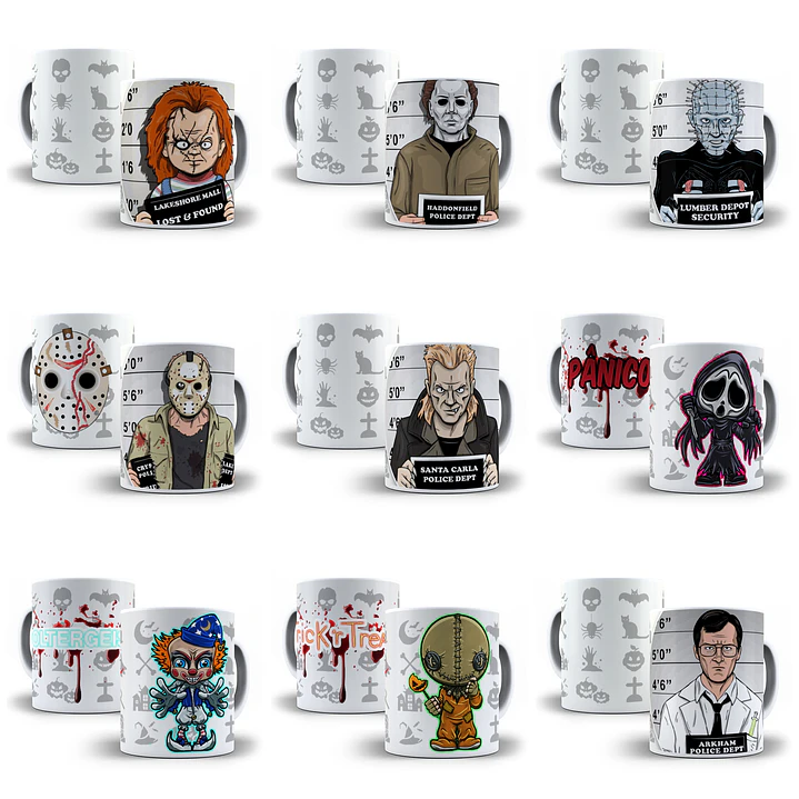 19 Artes para Caneca Halloween Arquivo Editável 2