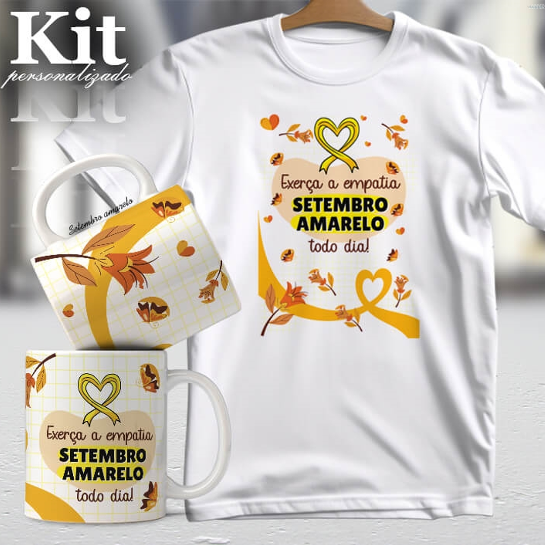 20 Artes para Canecas e Camisa Setembro Amarelo Arquivo Editável 3