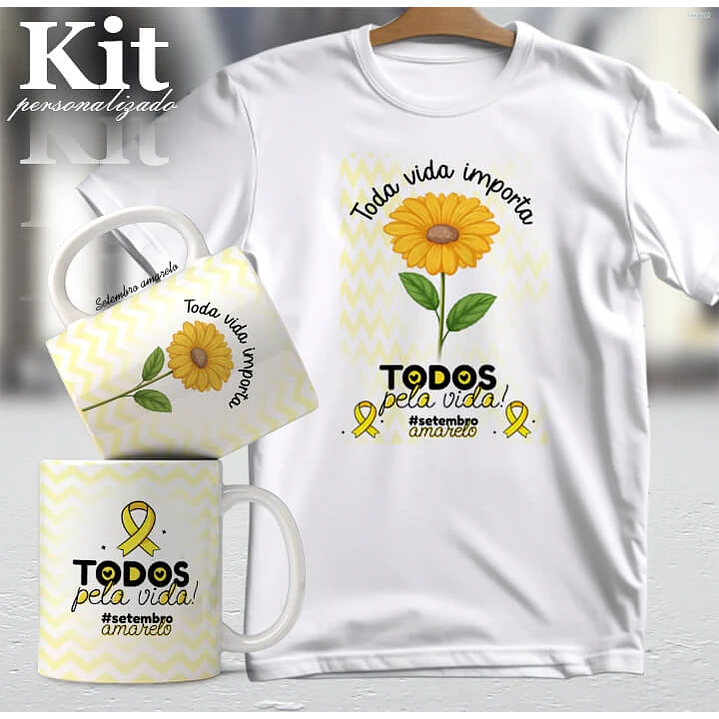 20 Artes para Canecas e Camisa Setembro Amarelo Arquivo Editável 7