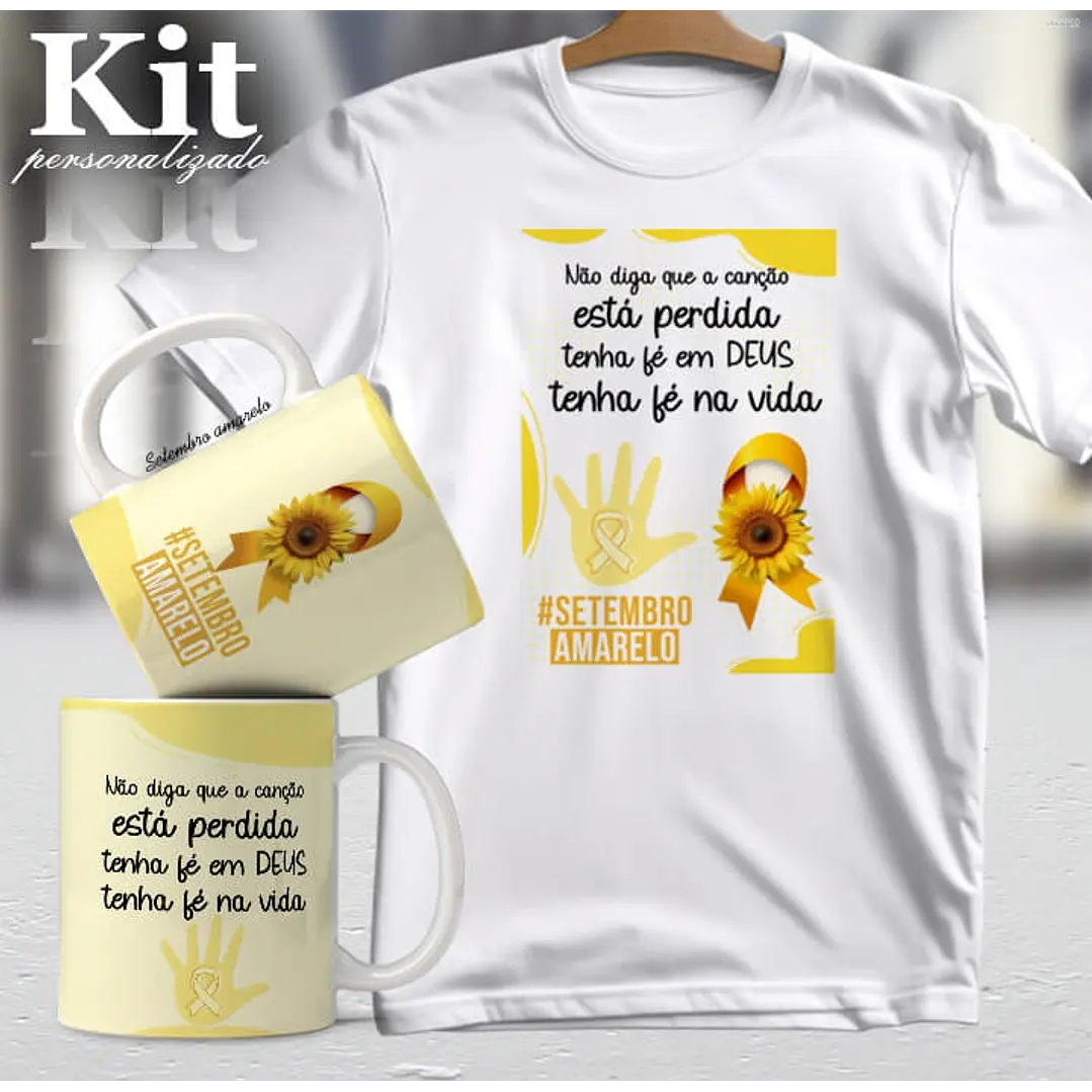 20 Artes para Canecas e Camisa Setembro Amarelo Arquivo Editável 8