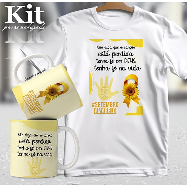 20 Artes para Canecas e Camisa Setembro Amarelo Arquivo Editável 8