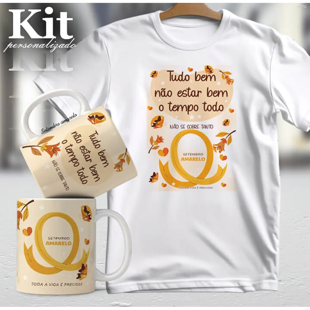 20 Artes para Canecas e Camisa Setembro Amarelo Arquivo Editável 9